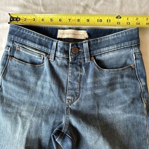 Soft Surroundings Crop Skinny Jegging Denim Dark‎ Wash Size PS Petite Small M1 - Picture 3 of 13